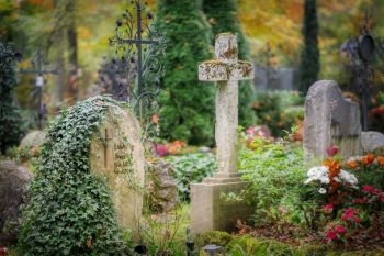 Tomb stone shaped like a cross
